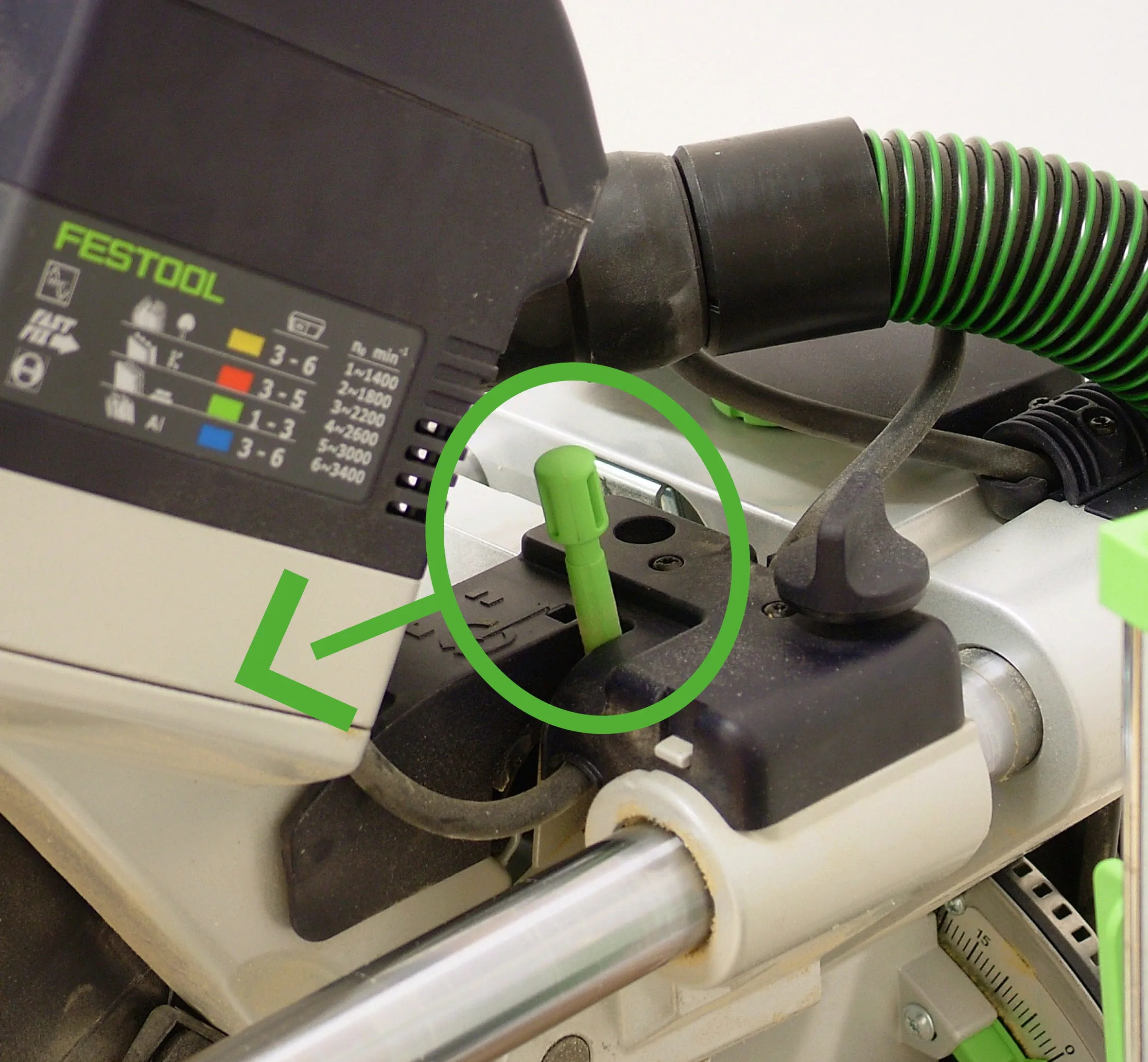 Einstellen der Kapptiefenbegrenzung