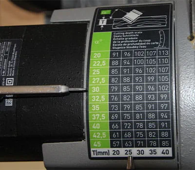 Kerventiefe einstellen