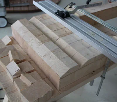 Traufabschnittes der Sparren durchführen