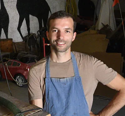 Paul de Livron in seinem Atelier.