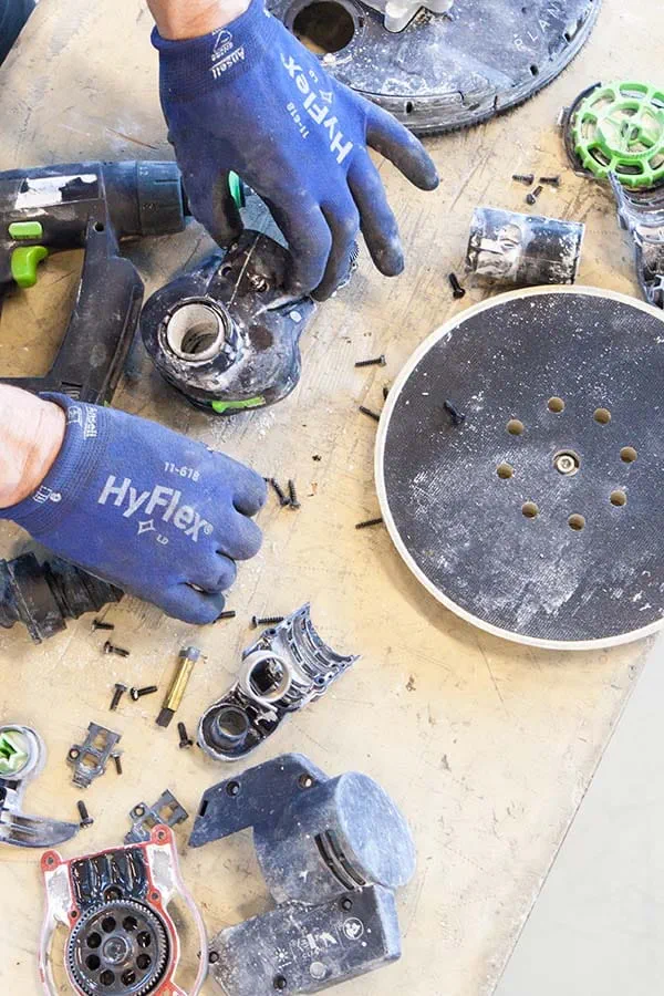 Die Planex Easy in der Festool Service Werkstatt