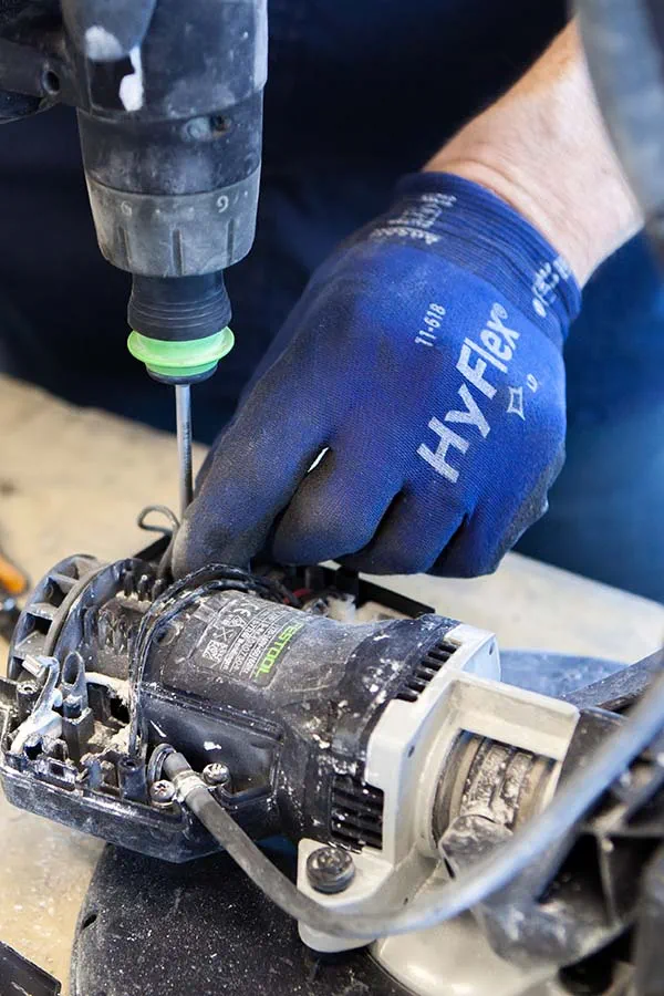 Die Planex Easy in der Festool Service Werkstatt