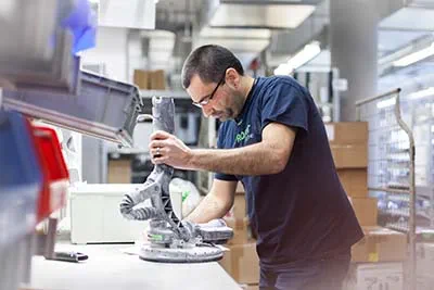 Die Planex Easy in der Festool Service Werkstatt