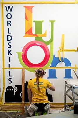 Gemälde für die WordSkills in Lyon